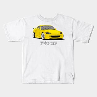 Yellow Honda S2000 Roadster Kids T-Shirt